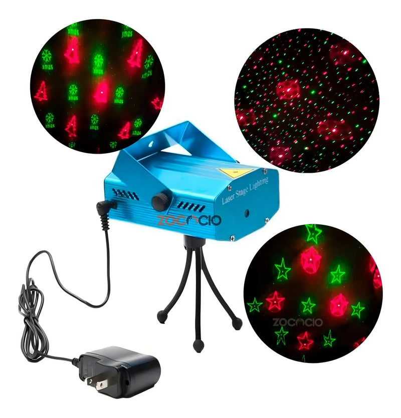 Laser De Figuras Navideñas Reflector Luces Navidad