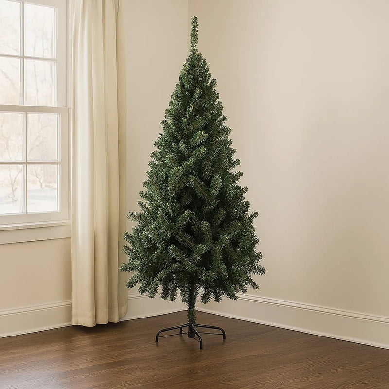 Árbol Navideño Montañes 1.50m Para Guirnalda Luces Bolas Verde