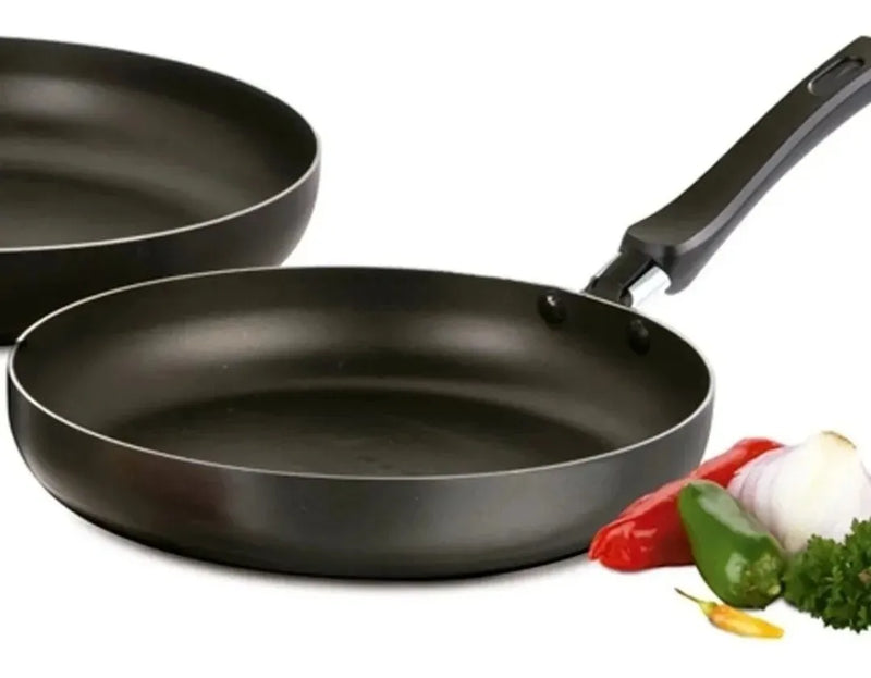 Juego Sartenes Imusa X 3 Piezas 18-20-24 Cm Antiadherente Negro