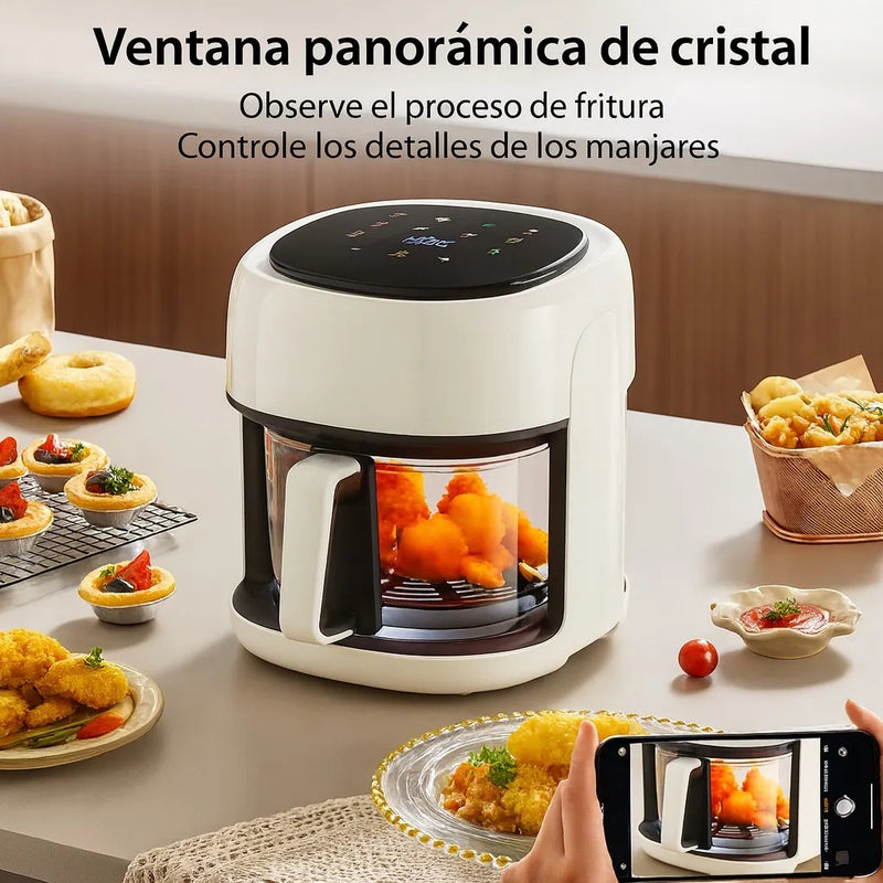 Freidora De Aire Digital 8 Litros Schaffhuasen 1500w Blanca Blanco