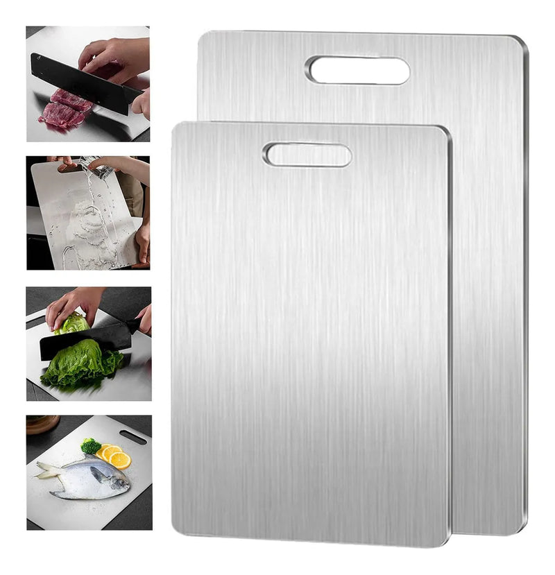 Tabla De Cocina Aleación Titanio Acero Inoxidable Sus 304 Lisa Plateado