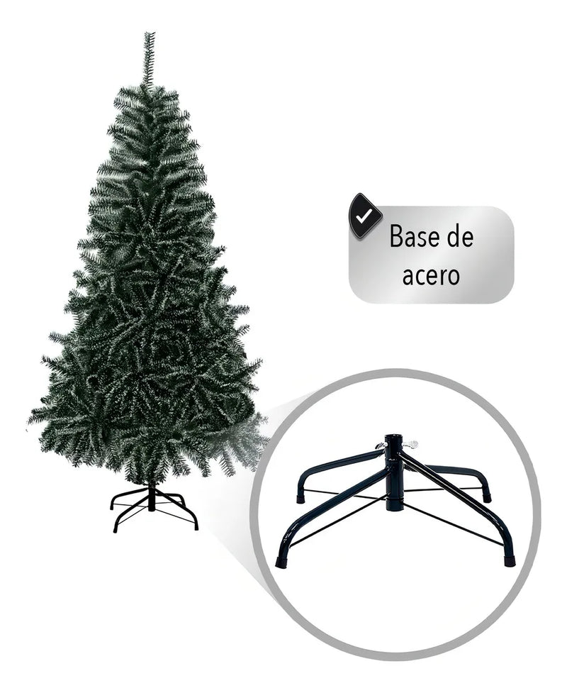 Árbol De Navidad Artificial Nevado Calidad Grande 1.80 M Color Verde