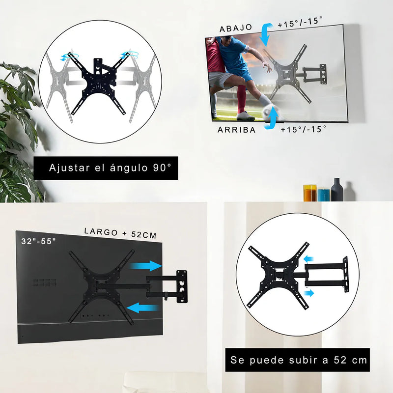 Soporte Base Brazo Para Pantalla Tv Monitor 32-55 Pulgadas