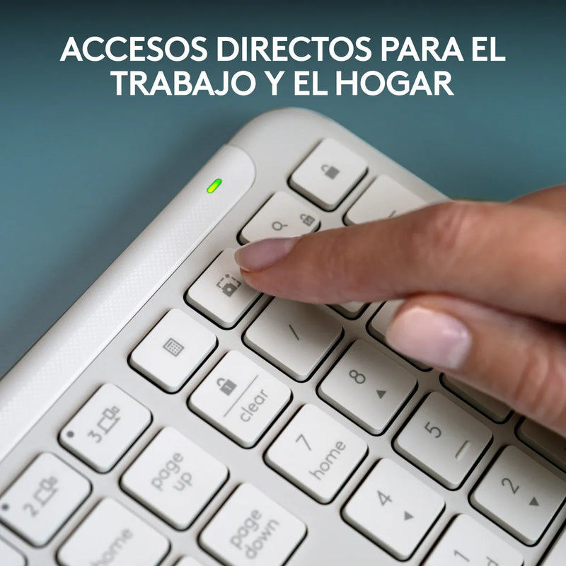 Logitech Signature Slim K950, Teclado Bluetooth / Bolt, Wht Teclado Blanco Idioma Español Latinoamérica