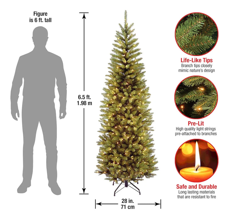Árbol Artificial Preiluminado Kingswood 6.5 Pies