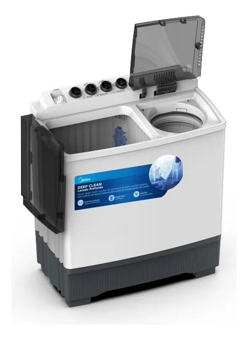 Lavadora Doble Tina 14kg-6kg Centrifugado Blanca Midea Blanco