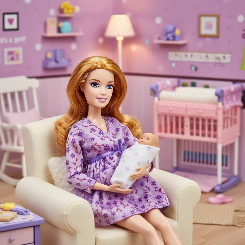 Lucy Barbi Muñeca Embarazada Con Accesorios Para Niñas