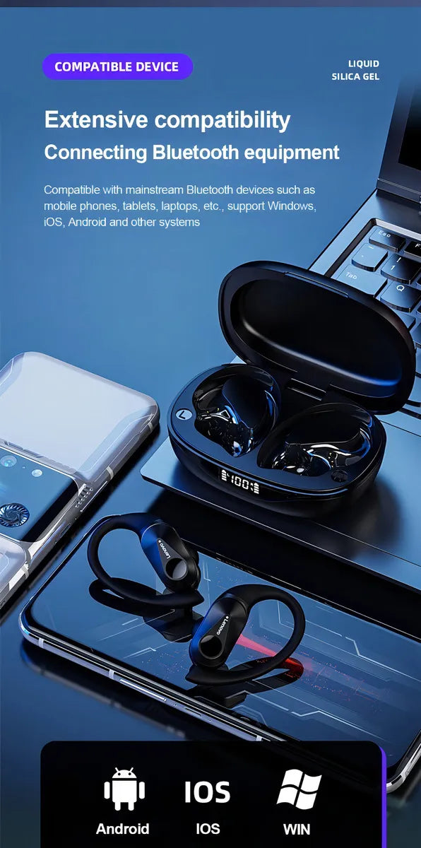 Audífonos 100% Lenovo Livepods Lp75 Bluetooth 5.3 Negro