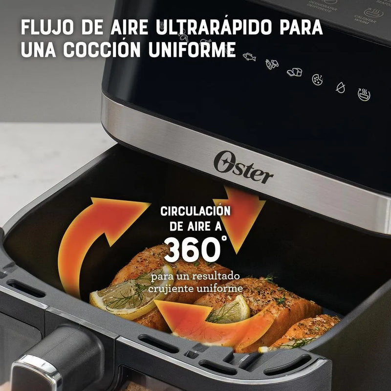 Freidora Aire Digital Oster 6ltr Diamondforce Nuevo Modelo Negro