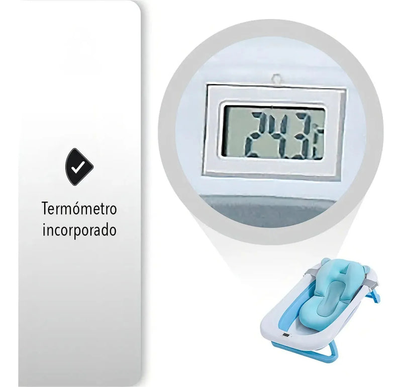 Bañera Tina Plegable Bebe Rosa Azul Ergonómica Fácil Guardar