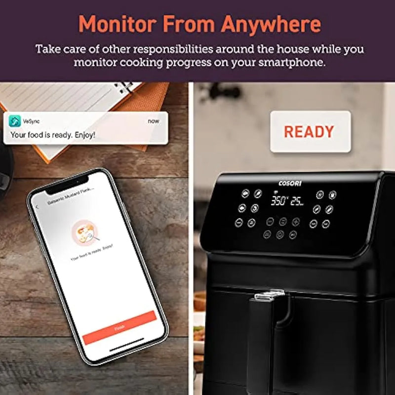 Freidora Air Fryer Wifi Cosori Pro 5.5 Lts 12 Funciones Bk