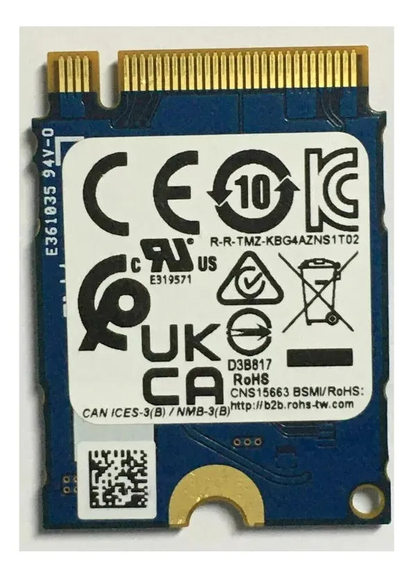 Unidad De Estado Sólido Kioxia De 512gb M.2 2230 Oen Azul