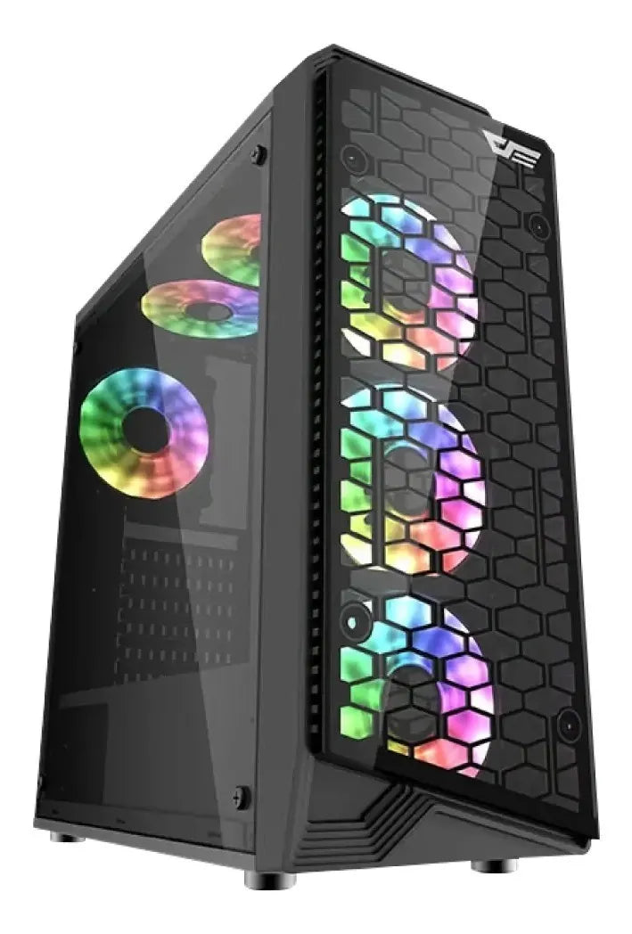 Caja Darkflash Water Square 5 Atx Vidrio Frontal Mid Tower Negro