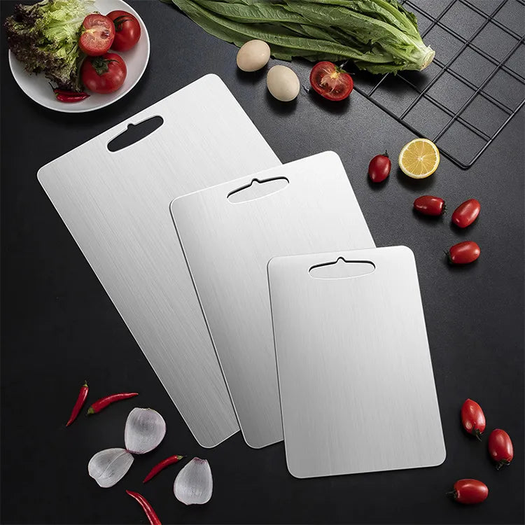 Tabla De Cocina Aleación Titanio Acero Inoxidable Sus 304 Lisa Plateado