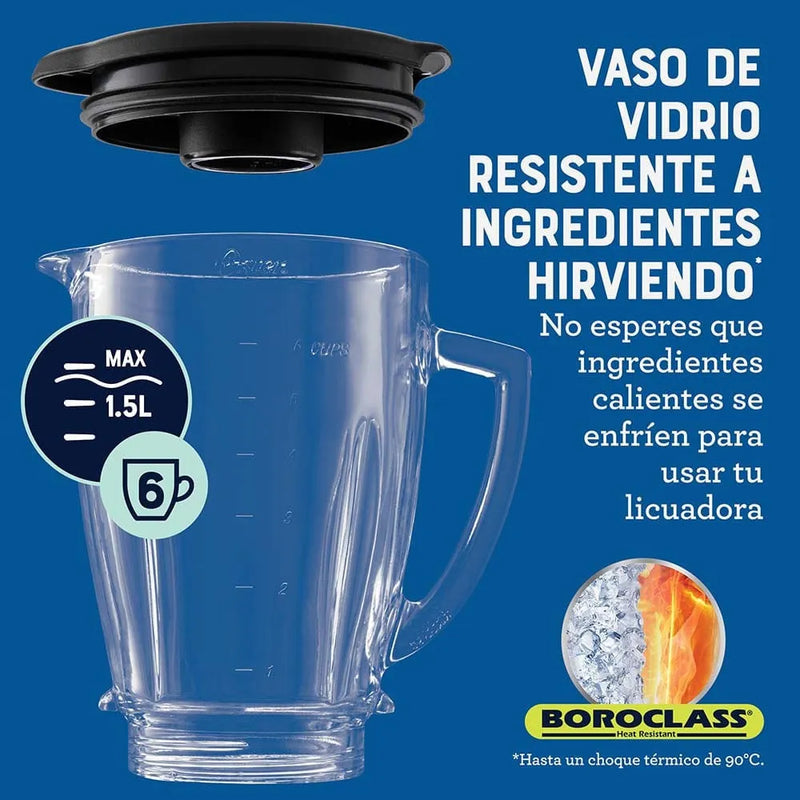 Licuadora Oster Con Programas Automáticos Y Tecnología Reve Color Negro