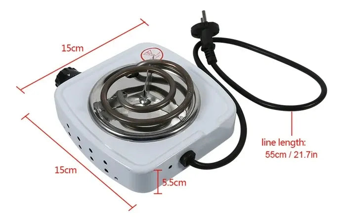 Mini Estufa Eléctrica Fogón Portátil Cocina 1 Puesto Blanco