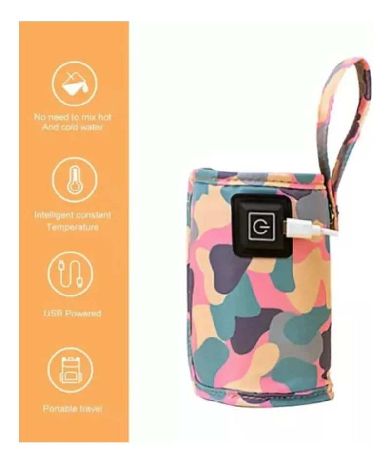 Calentador De Teteros Biberones Funda Portátil Usb Viajero