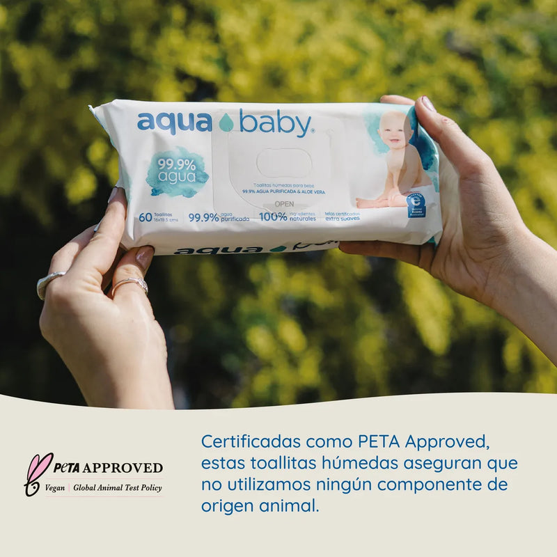 4 Pack Toallitas Húmedas De Agua Aqua Baby 240 Unidades 4 Pack Pañitos Húmedos