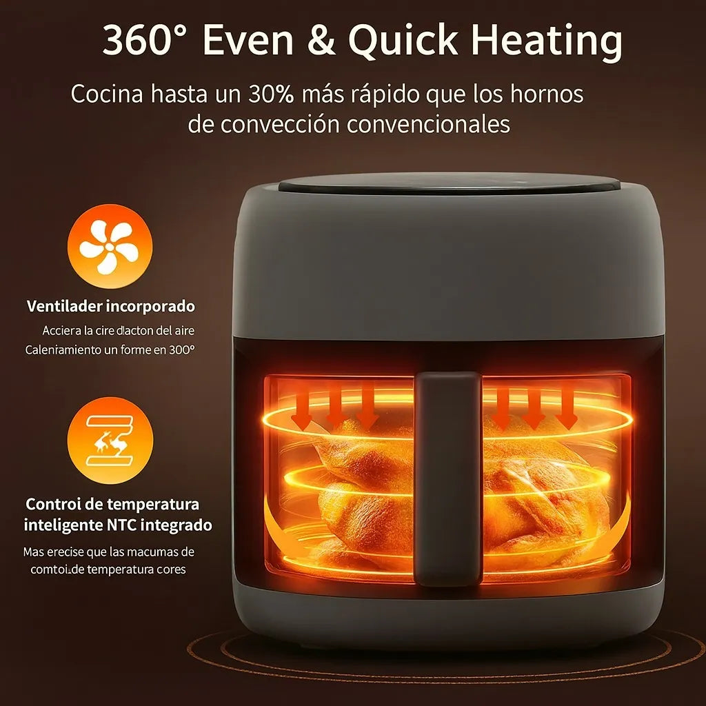 Freidora De Aire Digital 8 Litros Schaffhuasen 1500w Blanca Blanco