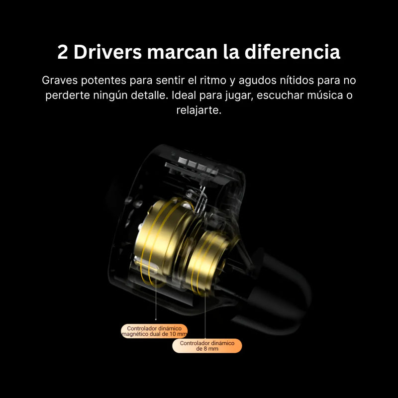 Audífonos Kz Castor Bass Edition Microfono In Ear 4 Driver Negro