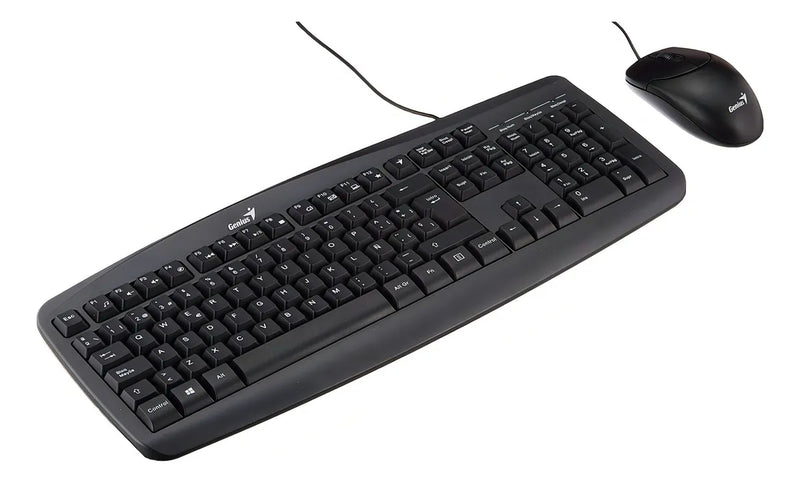 Kit de teclado y mouse Genius KM-200 Español de color negro