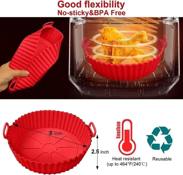 Molde Protector Para Freidora Air Fryer Silicona Reutizable