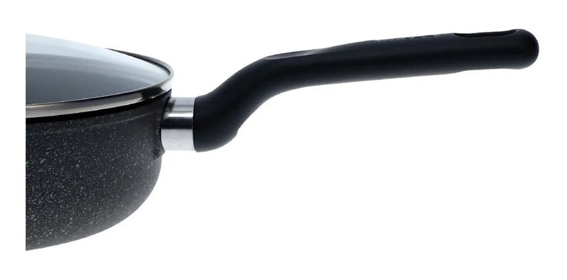 Sartén Imusa 24cm Gusto Con Tapa De Vidrio Color Gris oscuro