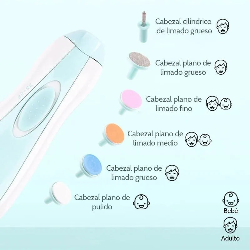 Lima Eléctrica Para Bebes Con 6 Limas Intercambiables Diferentes Colores