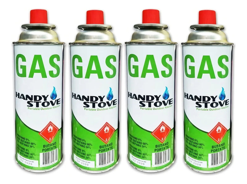 Estufa Gas Portable Camping Butano 4 Tanques Cocina Chispaut Color Negro