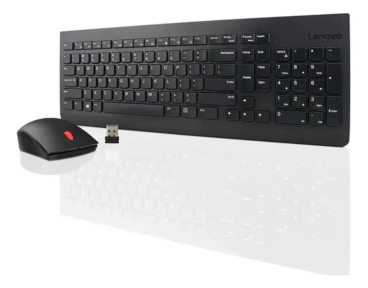 Combo Teclado Y Mouse Inalámbrico Lenovo 510 Español Color Negro