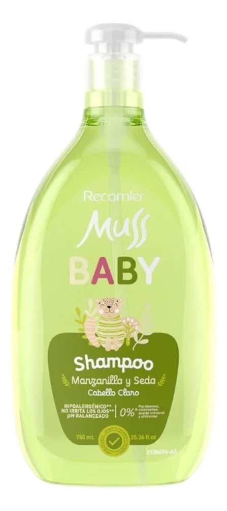 Champú Para Bebés Muss Baby Manzanilla Cabello Claro 750ml