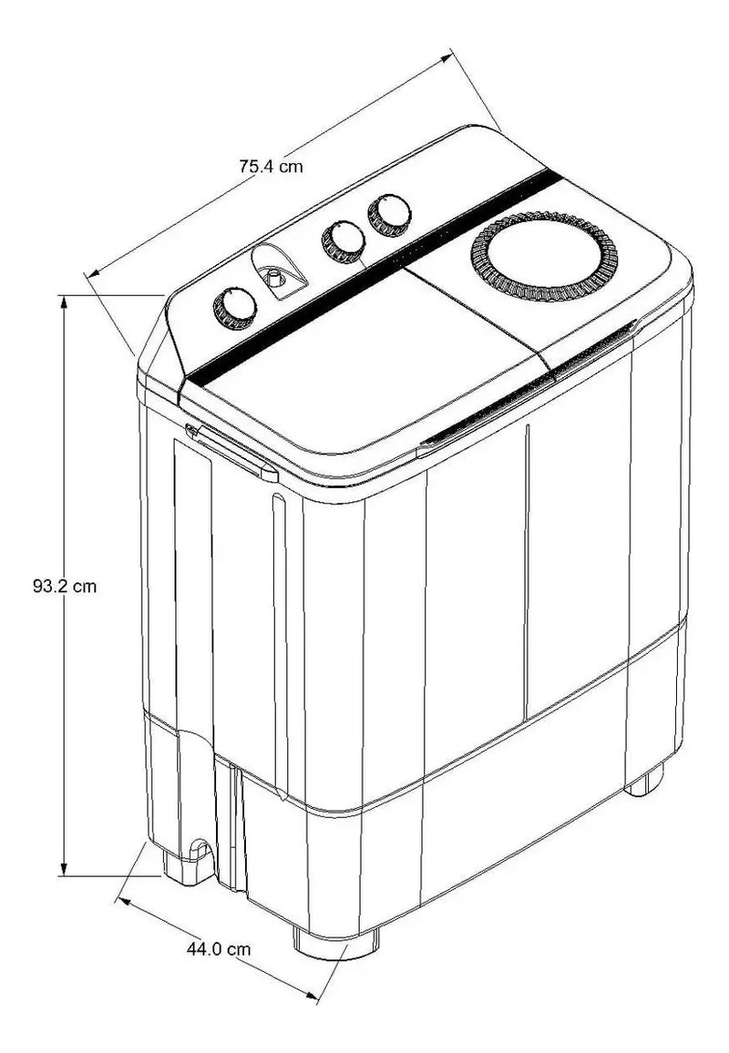 Lavadora Semi-automática Acros Hasta 10kg Blanco