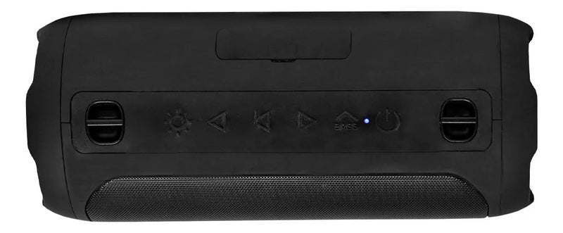 Parlante Recargable Breeza 16w Vta Flama Con Luces Led Color Negro