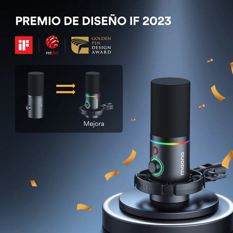 Micrófono Maono PD200X Dinámicos Cardioide color negroS