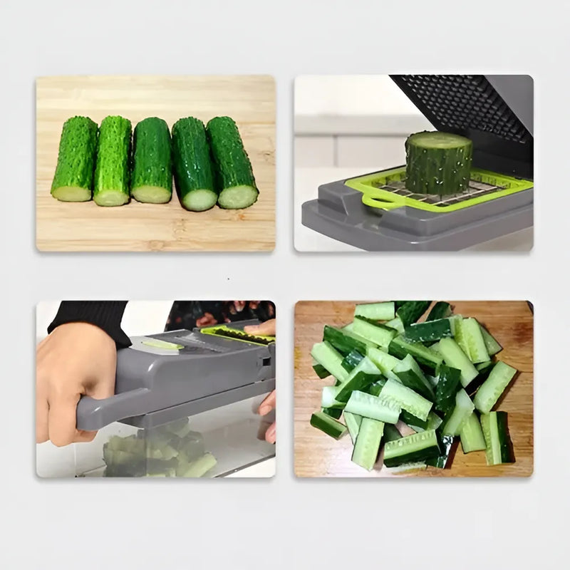 Rallador Picador Cortador Frutas Y Verduras Multiuso 16 En 1