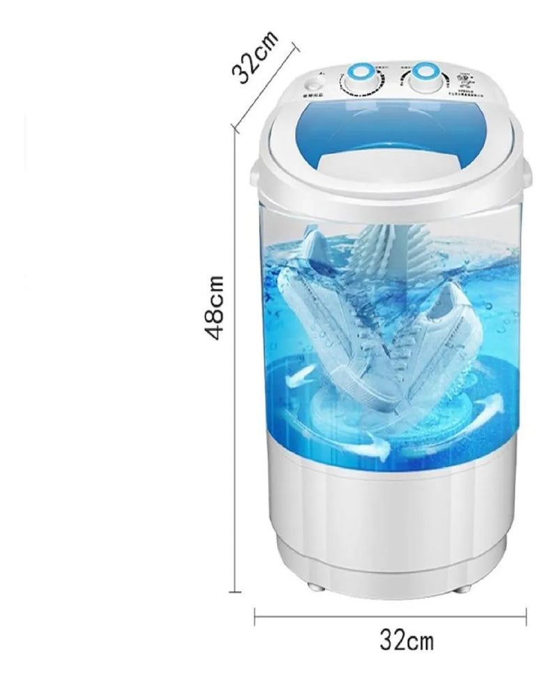 Mini Lavadora Portátil, Semiautomática Blanco