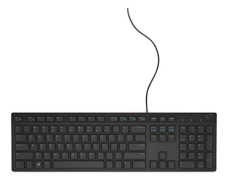 Teclado Dell KB216-BK-LTN QWERTY español latinoamérica color negro