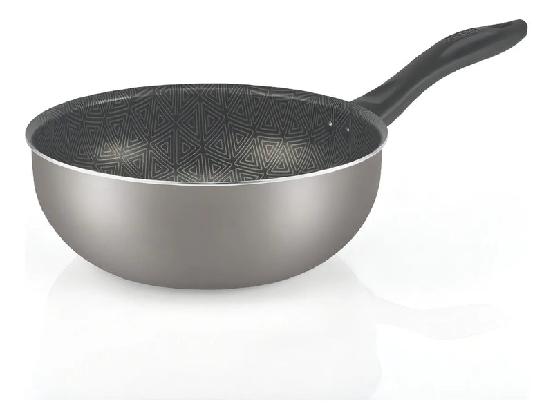 Wok Imusa 24cm Antiadherente Talent Color Gris