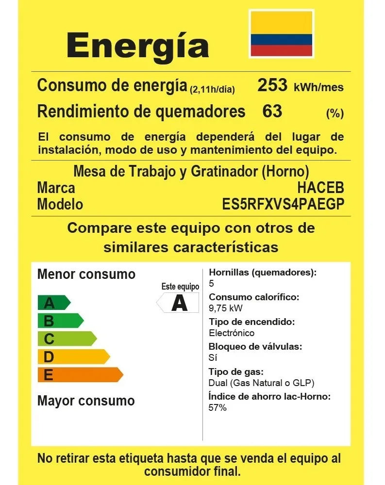 Estufa Romero Reflex Haceb 50 Cms Gas Propano Negro