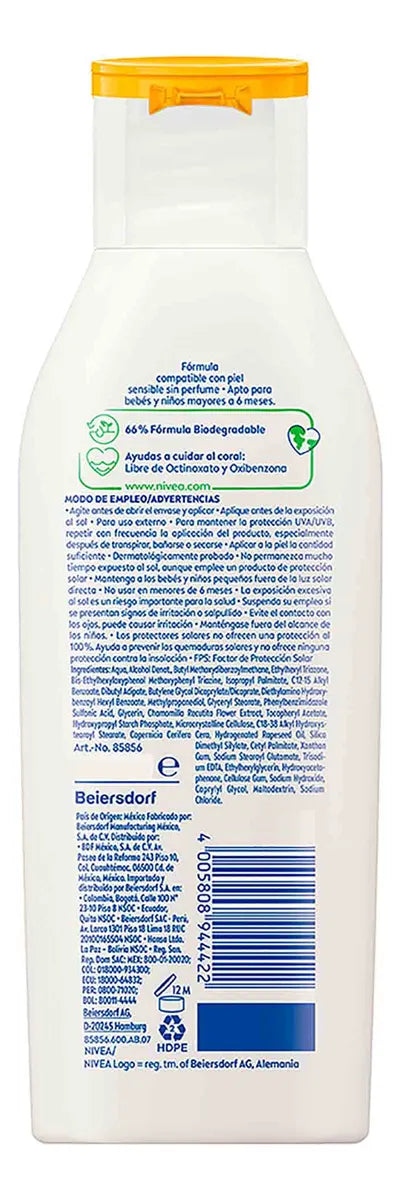 Nivea Sun Protect & Sensitive Kids Fps 60 125ml