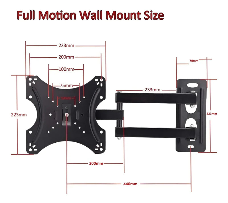 Soporte Tv 14 A 42 Pulgadas Brazo Extensible Articulado Tcs