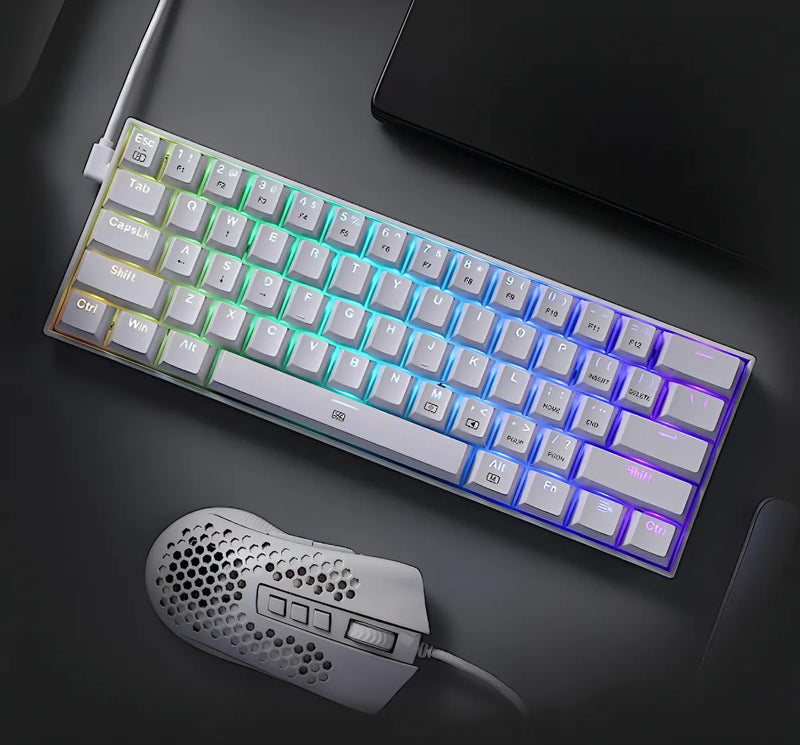 Teclado Mecánico Redragon Dragonborn K630w Red Switch Color Del Teclado Blanco Idioma Inglés Us