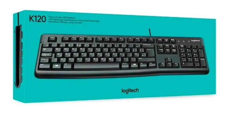Teclado Logitech QWERTY Membrana español color negro