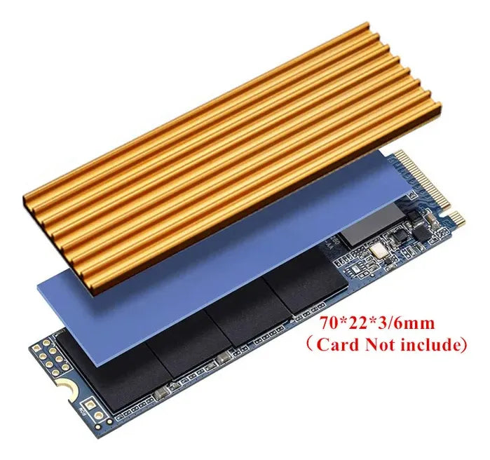 Disipador Ram So-dimm Y Ssd M.2 Nvme Laptop Portátil Dorado
