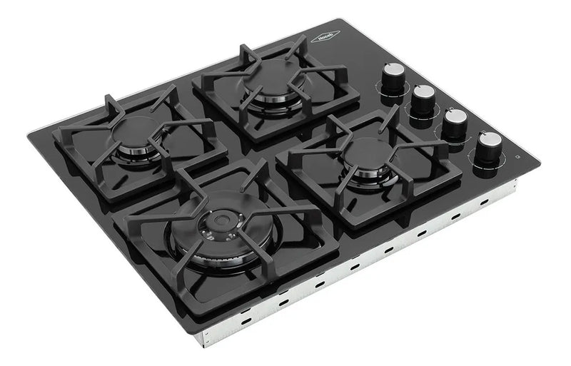 Estufa De Empotrar Tandoori Cristal Gas Natural Haceb 9002295 Color Negro
