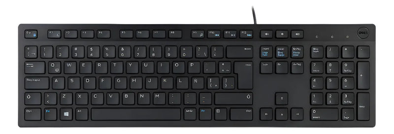 Teclado Dell KB216-BK-LTN QWERTY español latinoamérica color negro