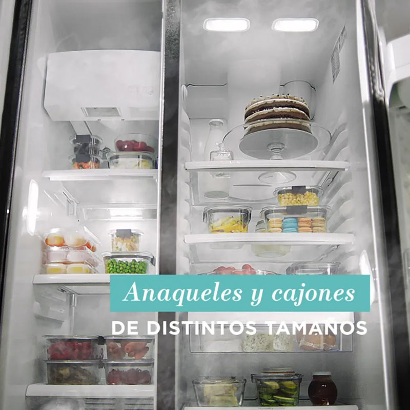 Nevera Mabe Refrigeración PQL22LEKFSS color inox con capacidad de 615L