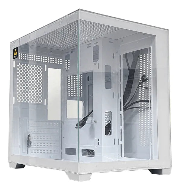 Gabinete Chasis Para Pc Gamer Pecera Argb Blanco + 3 Cooler