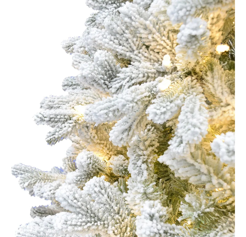 Fraser Hill Farm Arbol De Navidad Artificial Flocado De 7.5