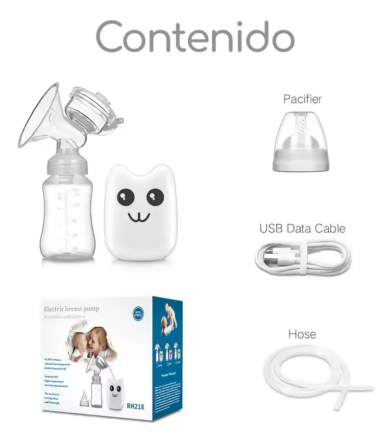 Extractor Leche Materna Electrico Libre Bpa + Tetero Mimaito